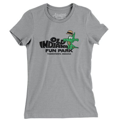 Old Indiana Fun Park Amusement Park Women's T-Shirt-Athletic Heather-Allegiant Goods Co. Vintage Sports Apparel