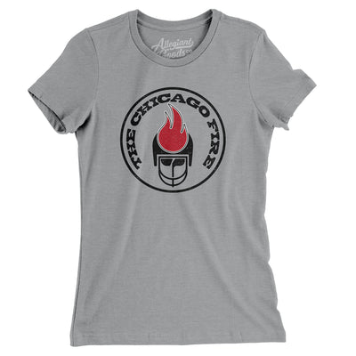 Chicago Fire Football Women's T-Shirt-Athletic Heather-Allegiant Goods Co. Vintage Sports Apparel
