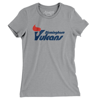 Birmingham Vulcans Football Women's T-Shirt-Athletic Heather-Allegiant Goods Co. Vintage Sports Apparel