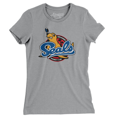 Orlando Seals Hockey Women's T-Shirt-Athletic Heather-Allegiant Goods Co. Vintage Sports Apparel