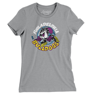 Philadelphia Bulldogs Roller Hockey Women's T-Shirt-Allegiant Goods Co. Vintage Sports Apparel