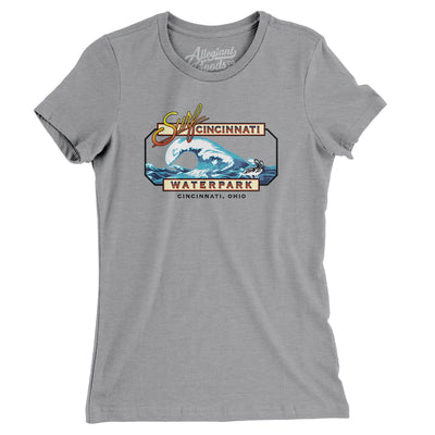 Surf Cincinnati Amusement Park Women's T-Shirt-Athletic Heather-Allegiant Goods Co. Vintage Sports Apparel