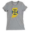 Indiana Home State Women's T-Shirt-Athletic Heather-Allegiant Goods Co. Vintage Sports Apparel