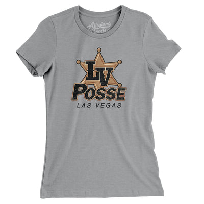 Las Vegas Posse Football Women's T-Shirt-Athletic Heather-Allegiant Goods Co. Vintage Sports Apparel
