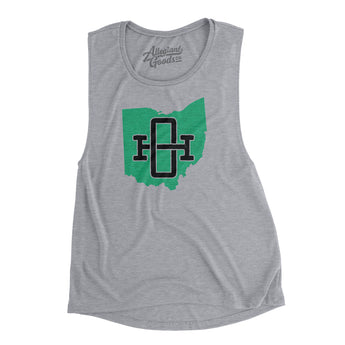 Ohio Home State Women's Flowey Scoopneck Muscle Tank-Allegiant Goods Co. Vintage Sports Apparel