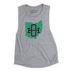 Ohio Home State Women's Flowey Scoopneck Muscle Tank-Athletic Heather-Allegiant Goods Co. Vintage Sports Apparel
