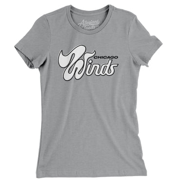 Chicago Winds Football Women's T-Shirt-Allegiant Goods Co. Vintage Sports Apparel