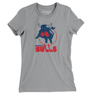 Birmingham Bulls Hockey Women's T-Shirt-Athletic Heather-Allegiant Goods Co. Vintage Sports Apparel