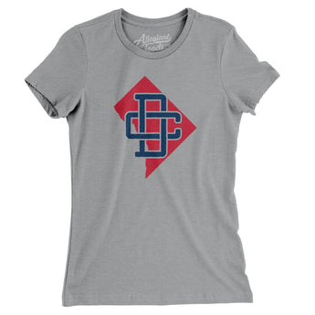 Washington D.C. Home State Monogram Map Women's T-Shirt-Allegiant Goods Co. Vintage Sports Apparel