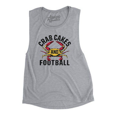 Crab Cakes and Football Women's Flowey Scoopneck Muscle Tank-Allegiant Goods Co. Vintage Sports Apparel