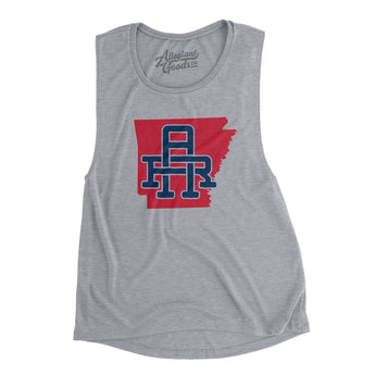 Arkansas Home State Women's Flowey Scoopneck Muscle Tank-Allegiant Goods Co. Vintage Sports Apparel