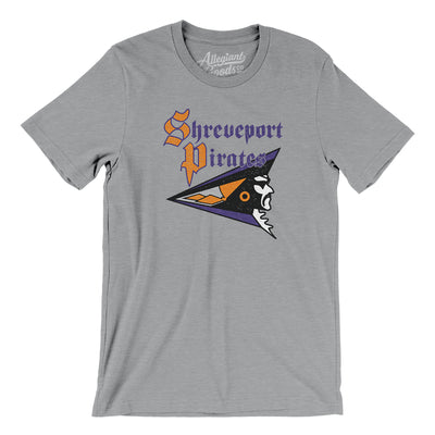 Shreveport Pirates Football Men/Unisex T-Shirt-Athletic Heather-Allegiant Goods Co. Vintage Sports Apparel