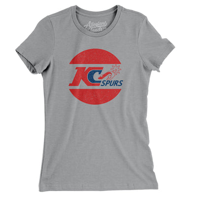 Kansas City Spurs Soccer Women's T-Shirt-Athletic Heather-Allegiant Goods Co. Vintage Sports Apparel