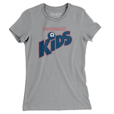 Cincinnati Kids Soccer Women's T-Shirt-Athletic Heather-Allegiant Goods Co. Vintage Sports Apparel