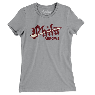 Philadelphia Arrows Hockey Women's T-Shirt-Athletic Heather-Allegiant Goods Co. Vintage Sports Apparel