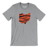Ohio Tiger Stripes Men/Unisex T-Shirt-Athletic Heather-Allegiant Goods Co. Vintage Sports Apparel