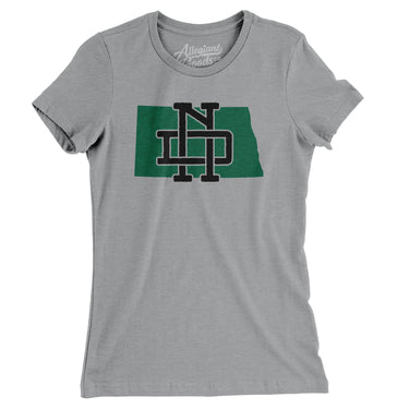 North Dakota Home State Women's T-Shirt-Allegiant Goods Co. Vintage Sports Apparel