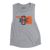Oklahoma Home State Women's Flowey Scoopneck Muscle Tank-Athletic Heather-Allegiant Goods Co. Vintage Sports Apparel