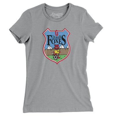 Colorado Foxes Soccer Women's T-Shirt-Athletic Heather-Allegiant Goods Co. Vintage Sports Apparel