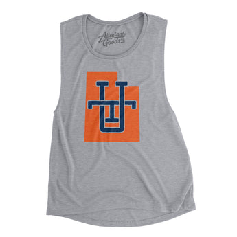 Utah Home State Women's Flowey Scoopneck Muscle Tank-Allegiant Goods Co. Vintage Sports Apparel