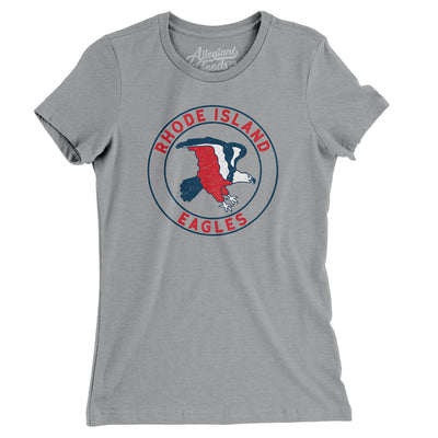 Rhode Island Eagles Hockey Women's T-Shirt-Athletic Heather-Allegiant Goods Co. Vintage Sports Apparel