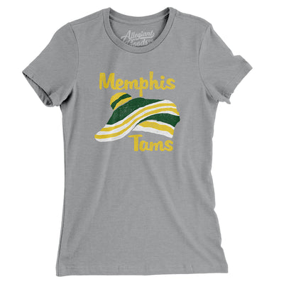 Memphis Tams Basketball Women's T-Shirt-Athletic Heather-Allegiant Goods Co. Vintage Sports Apparel