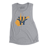 West Virginia Home State Women's Flowey Scoopneck Muscle Tank-Allegiant Goods Co. Vintage Sports Apparel