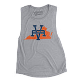 Virginia Home State Women's Flowey Scoopneck Muscle Tank-Allegiant Goods Co. Vintage Sports Apparel