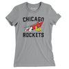 Chicago Rockets Football Women's T-Shirt-Athletic Heather-Allegiant Goods Co. Vintage Sports Apparel