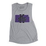 Kansas Home State Women's Flowey Scoopneck Muscle Tank-Allegiant Goods Co. Vintage Sports Apparel