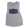 Kansas Home State Women's Flowey Scoopneck Muscle Tank-Athletic Heather-Allegiant Goods Co. Vintage Sports Apparel