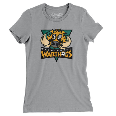 Washington Warthogs Soccer Women's T-Shirt-Athletic Heather-Allegiant Goods Co. Vintage Sports Apparel