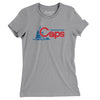 Washington Caps Defunct Basketball Women's T-Shirt-Athletic Heather-Allegiant Goods Co. Vintage Sports Apparel