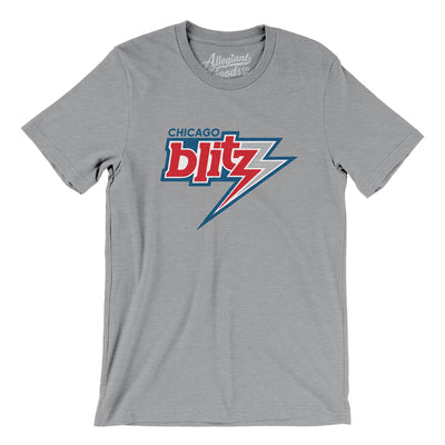 Chicago Blitz Football Men/Unisex T-Shirt-Athletic Heather-Allegiant Goods Co. Vintage Sports Apparel