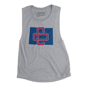 Colorado Home State Women's Flowey Scoopneck Muscle Tank-Allegiant Goods Co. Vintage Sports Apparel
