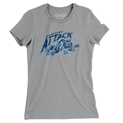 Albany Attack Lacrosse Women's T-Shirt-Athletic Heather-Allegiant Goods Co. Vintage Sports Apparel