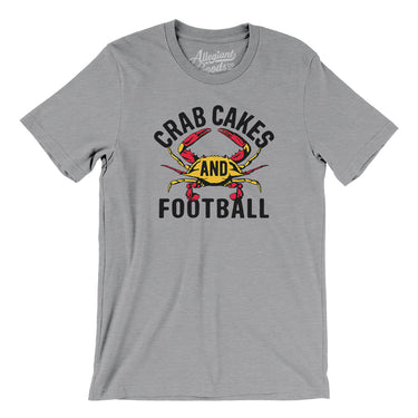 Crab Cakes and Football Men/Unisex T-Shirt-Allegiant Goods Co. Vintage Sports Apparel