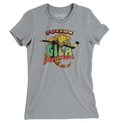 Tucson Gila Monsters Hockey Women's T-Shirt-Athletic Heather-Allegiant Goods Co. Vintage Sports Apparel