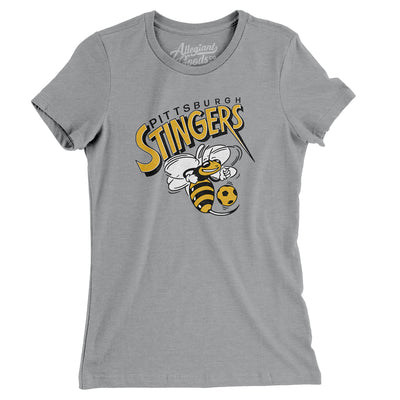 Pittsburgh Stingers Soccer Women's T-Shirt-Athletic Heather-Allegiant Goods Co. Vintage Sports Apparel