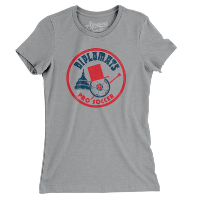 Washington Diplomats Soccer Women's T-Shirt-Athletic Heather-Allegiant Goods Co. Vintage Sports Apparel