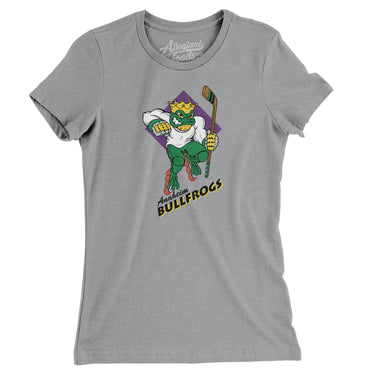 Anaheim Bullfrogs Roller Hockey Women's T-Shirt-Allegiant Goods Co. Vintage Sports Apparel