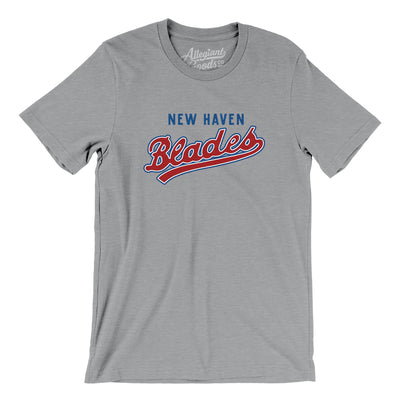 New Haven Blades Hockey Men/Unisex T-Shirt-Athletic Heather-Allegiant Goods Co. Vintage Sports Apparel