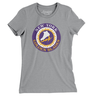 New York Golden Blades Hockey Women's T-Shirt-Athletic Heather-Allegiant Goods Co. Vintage Sports Apparel
