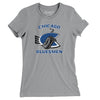 Chicago Bluesmen Roller Hockey Women's T-Shirt-Athletic Heather-Allegiant Goods Co. Vintage Sports Apparel