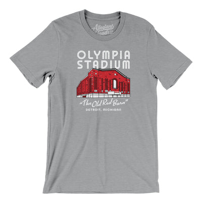 Detroit Olympia Stadium Men/Unisex T-Shirt-Athletic Heather-Allegiant Goods Co. Vintage Sports Apparel