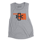 Oklahoma Home State Women's Flowey Scoopneck Muscle Tank-Athletic Heather-Allegiant Goods Co. Vintage Sports Apparel
