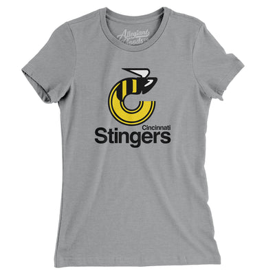 Cincinnati Stingers Hockey Women's T-Shirt-Athletic Heather-Allegiant Goods Co. Vintage Sports Apparel