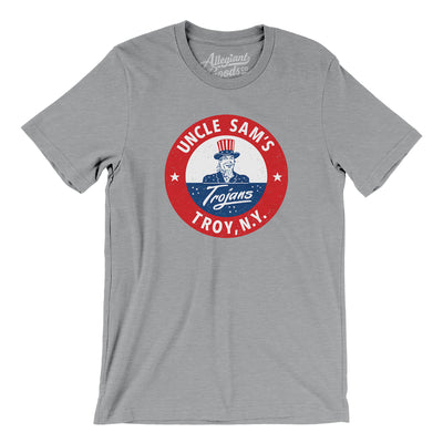 Troy Uncle Sam's Trojans Hockey Men/Unisex T-Shirt-Athletic Heather-Allegiant Goods Co. Vintage Sports Apparel