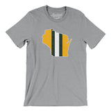 Wisconsin Helmet Stripes Men/Unisex T-Shirt-Allegiant Goods Co. Vintage Sports Apparel