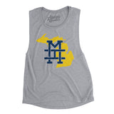 Michigan Home State Women's Flowey Scoopneck Muscle Tank-Allegiant Goods Co. Vintage Sports Apparel
